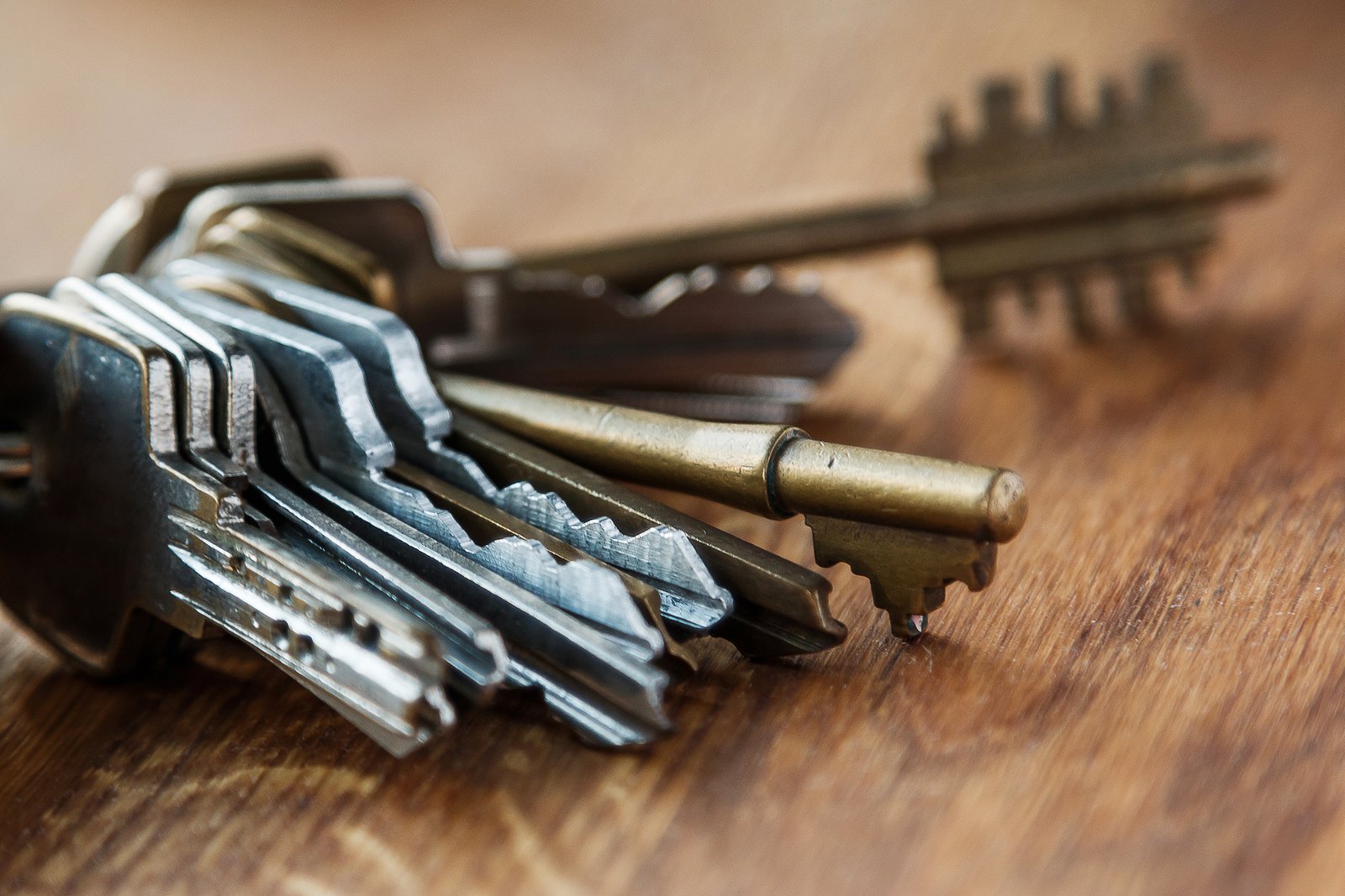 A bunch of house keys after access has been restored