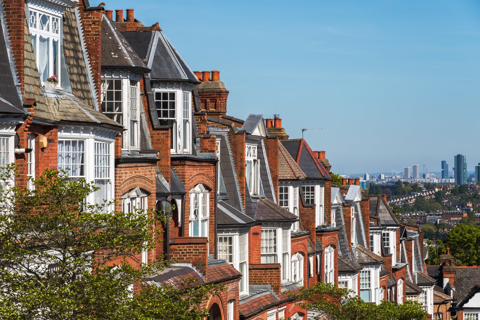 Street-level housing view representing locksmith coverage in North London