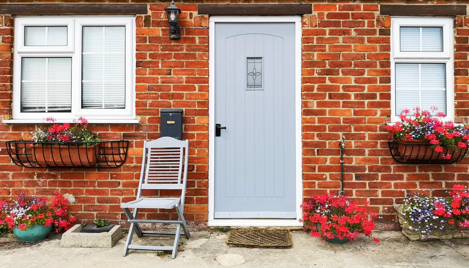 A period cottage front door